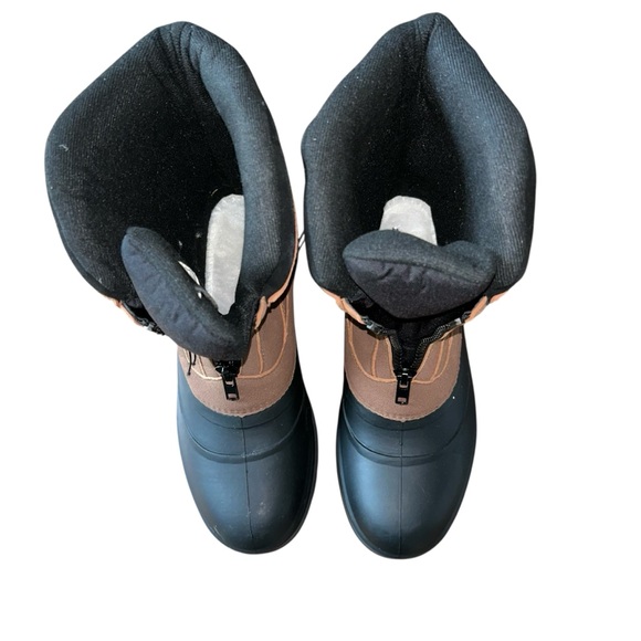 Falls Creek Mens Winter Boots 9 Thinsulate 200g Water Resistant Zip Front NWT - Picture 4 of 8